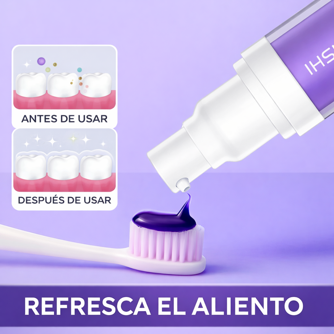 Yasenshi® Blanqueador Dental: ¡El Secreto Púrpura para una Sonrisa Más Blanca!