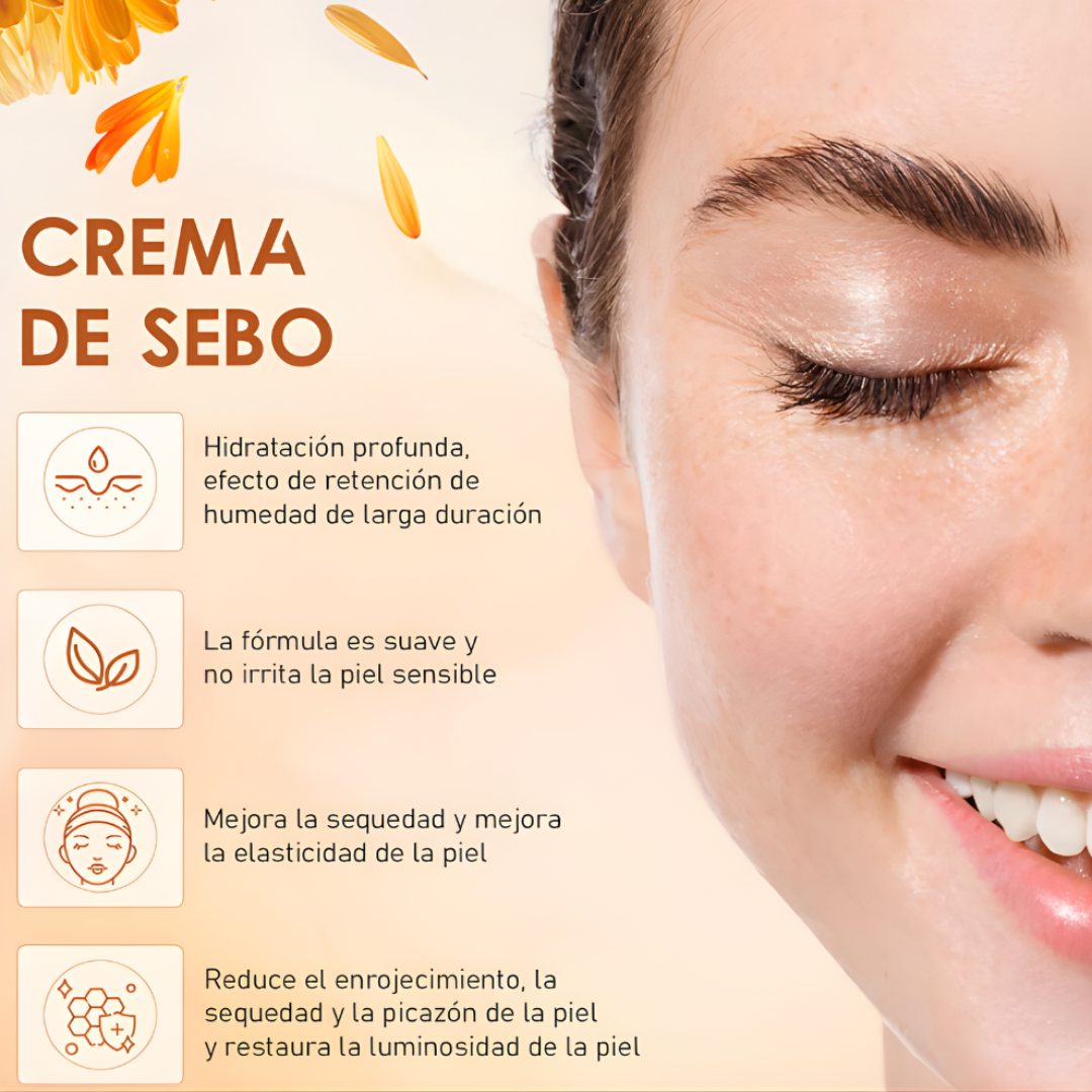 Crema Hidratante Facial Evil Goods™ - Bálsamo Natural de Sebo y Miel