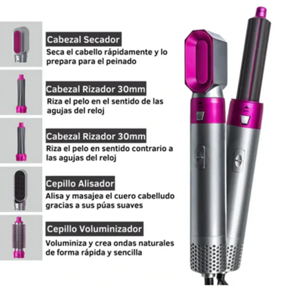 Cepillo Secador 5 en 1 HOT Air Styler— ¡Tu Cabello Perfecto en Minutos!