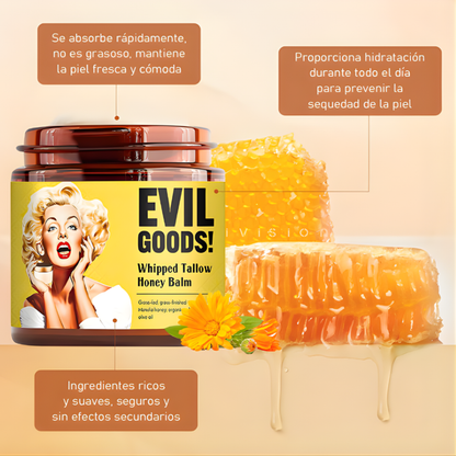 Crema Hidratante Facial Evil Goods™ - Bálsamo Natural de Sebo y Miel