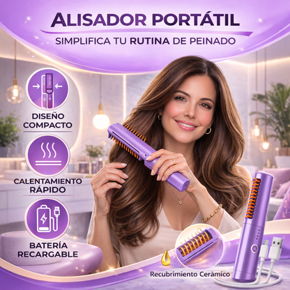 Mini Peine Alisador Iónico Inalámbrico Winner™ – ¡Controla el Frizz en Minutos!
