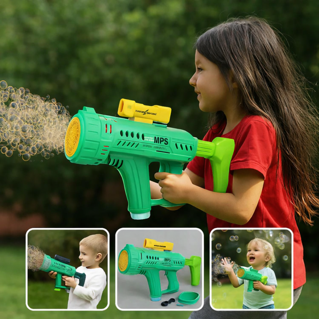 BubbleBlast™: Máquina de Burbujas Automática que Dispara Diversión al Instante