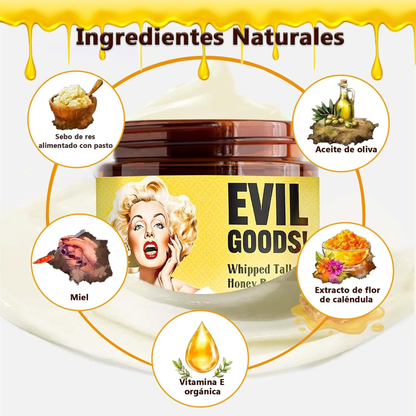 Crema Hidratante Facial Evil Goods™ - Bálsamo Natural de Sebo y Miel