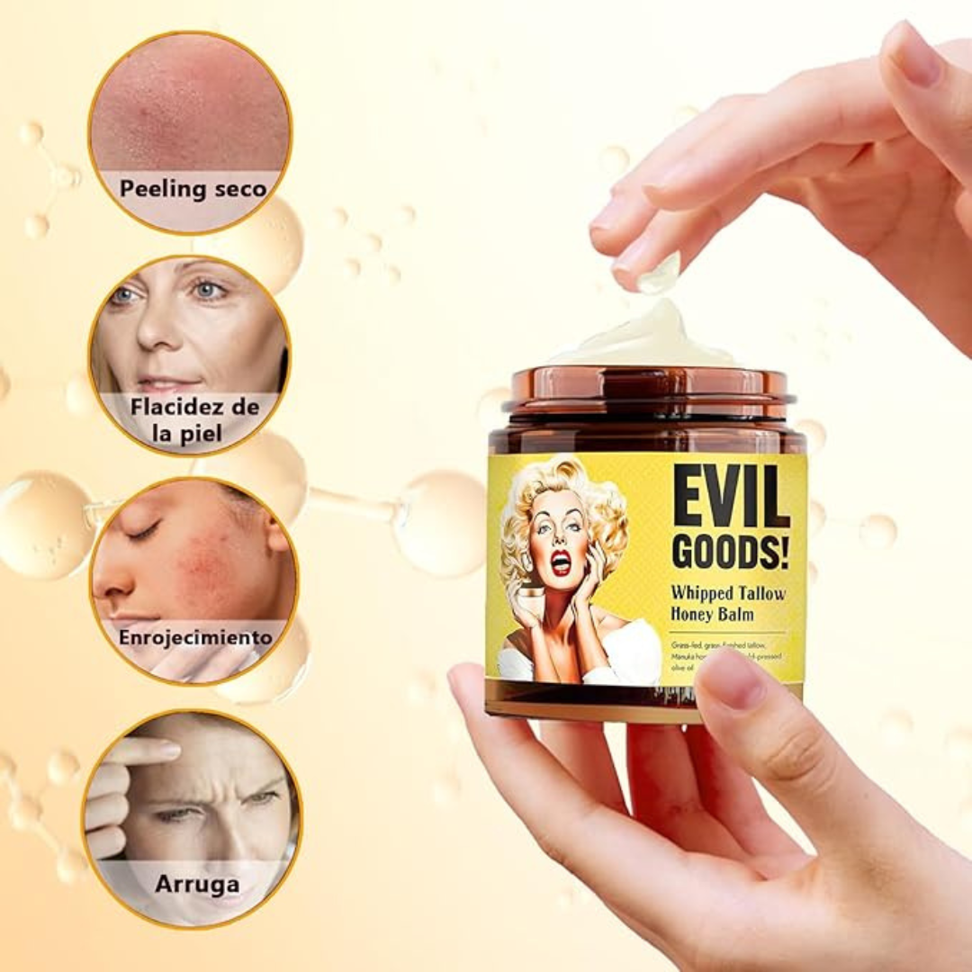 Crema Hidratante Facial Evil Goods™ - Bálsamo Natural de Sebo y Miel