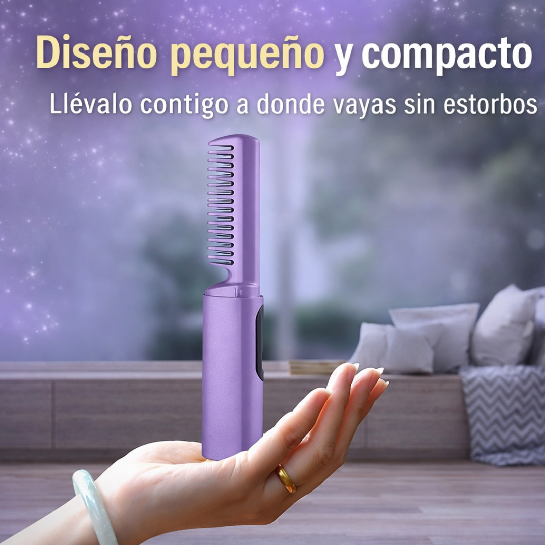Mini Peine Alisador Iónico Inalámbrico Winner™ – ¡Controla el Frizz en Minutos!