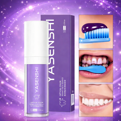 Yasenshi® Blanqueador Dental: ¡El Secreto Púrpura para una Sonrisa Más Blanca!