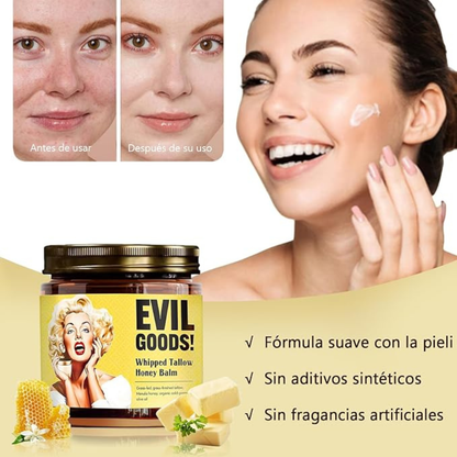 Crema Hidratante Facial Evil Goods™ - Bálsamo Natural de Sebo y Miel