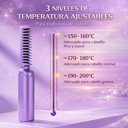 Mini Peine Alisador Iónico Inalámbrico Winner™ – ¡Controla el Frizz en Minutos!