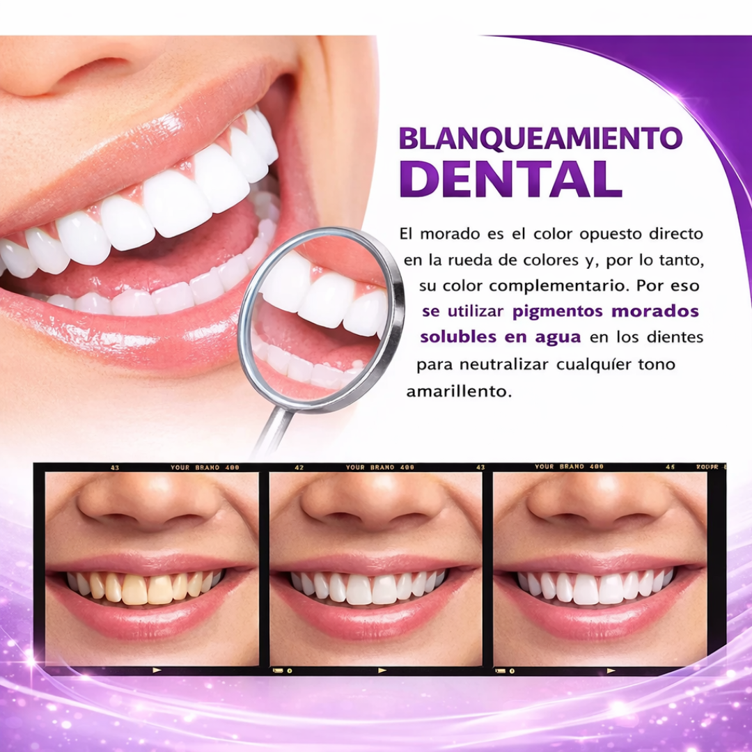 Yasenshi® Blanqueador Dental: ¡El Secreto Púrpura para una Sonrisa Más Blanca!