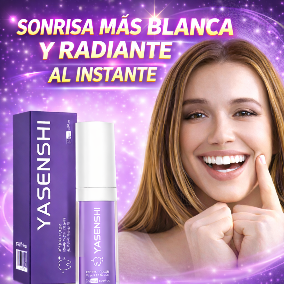 Yasenshi® Blanqueador Dental: ¡El Secreto Púrpura para una Sonrisa Más Blanca!
