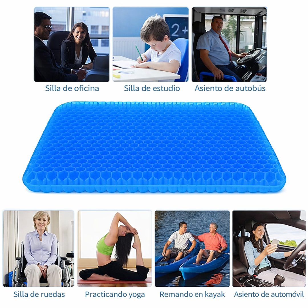 Cojín de Gel Ergonómico ComfortGel™ - Alivia la Presión y Elimina el Dolor al Sentarte por Horas