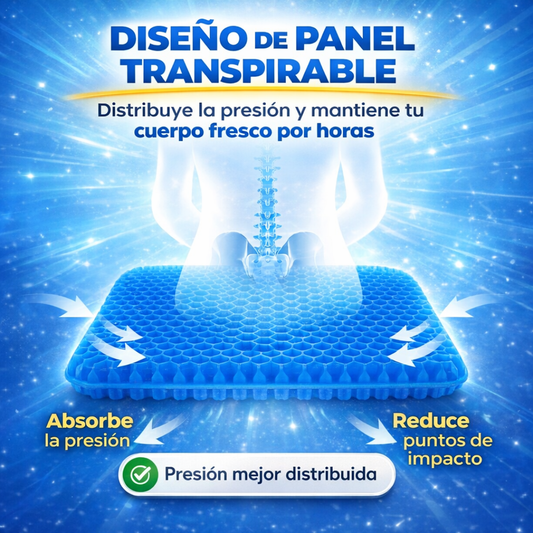 Cojín de Gel Ergonómico ComfortGel™ - Alivia la Presión y Elimina el Dolor al Sentarte por Horas