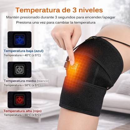 Rodillera Térmica Ajustable con Terapia de Calor y Frío | Alivia el Dolor y Ayuda a Recuperar tu Movilidad