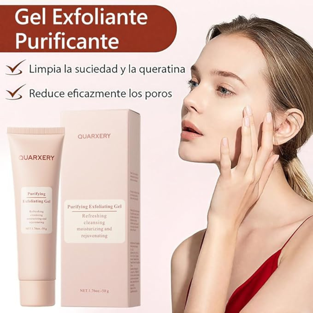 QUARXERY Gel Exfoliante Facial con Nicotinamida – Limpieza Profunda sin Irritar la Piel