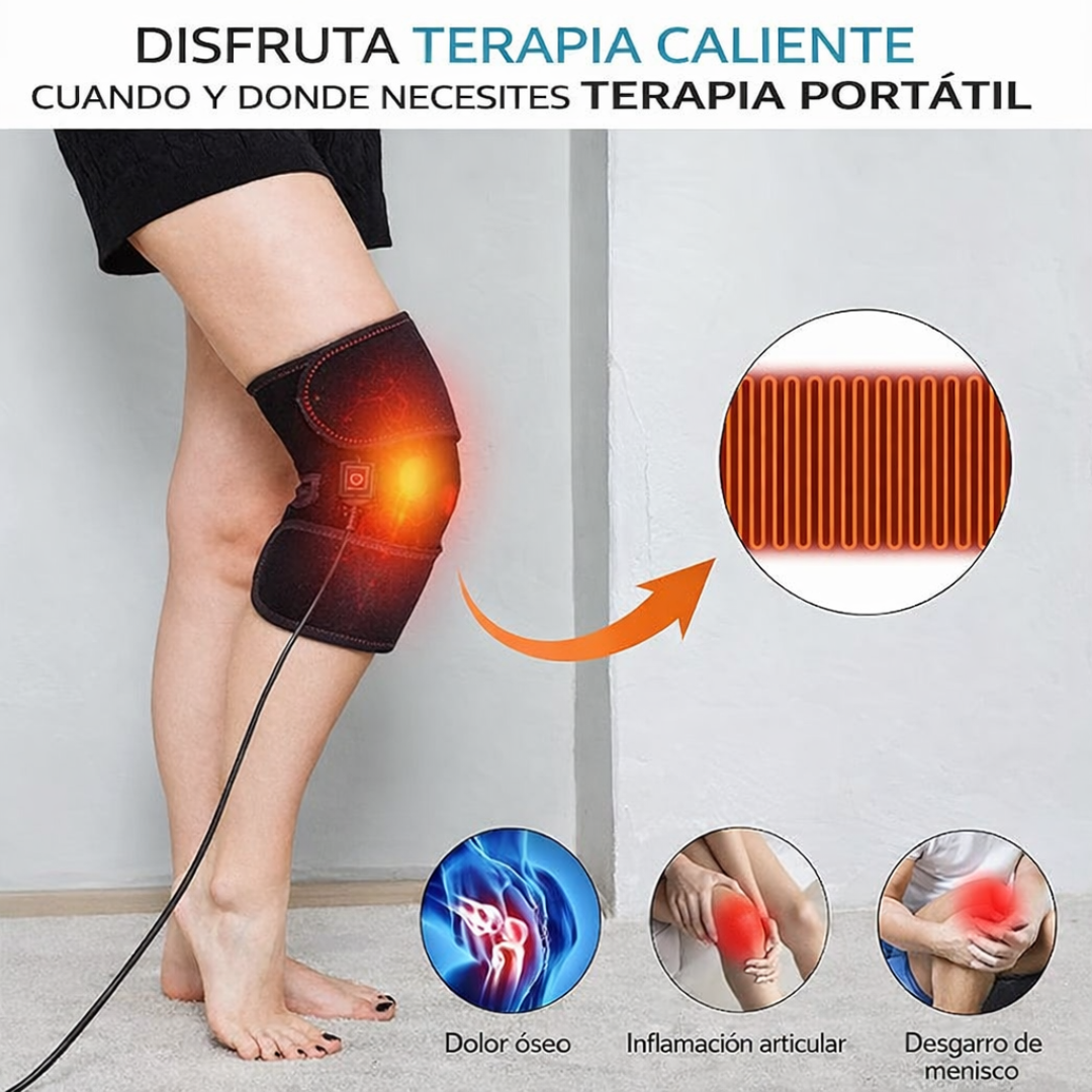 Rodillera Térmica Ajustable con Terapia de Calor y Frío | Alivia el Dolor y Ayuda a Recuperar tu Movilidad