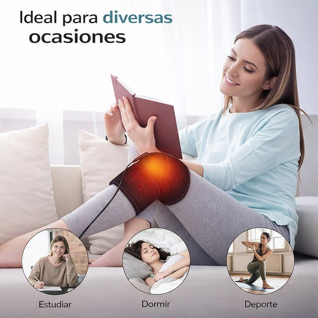 Rodillera Térmica Ajustable con Terapia de Calor y Frío | Alivia el Dolor y Ayuda a Recuperar tu Movilidad