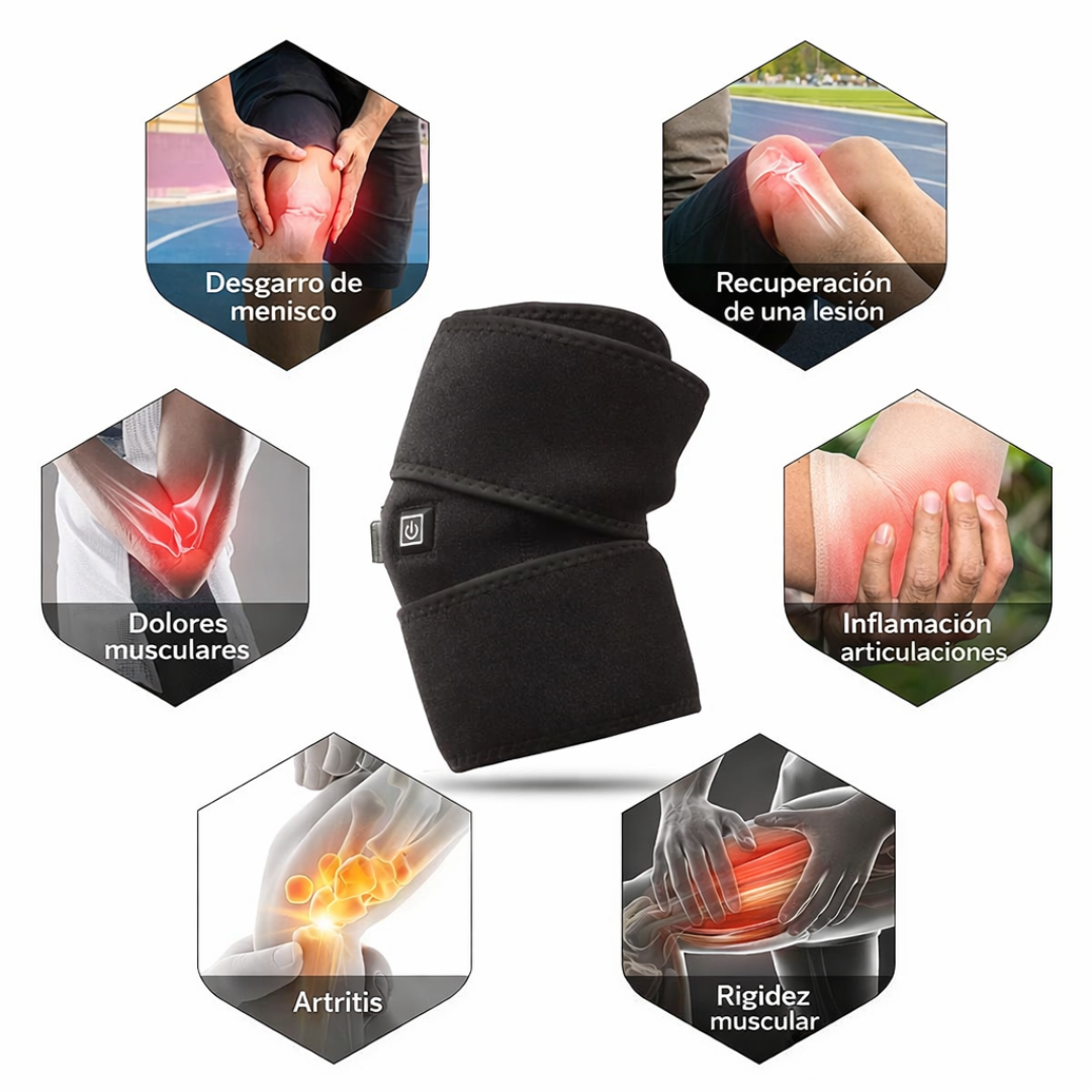 Rodillera Térmica Ajustable con Terapia de Calor y Frío | Alivia el Dolor y Ayuda a Recuperar tu Movilidad
