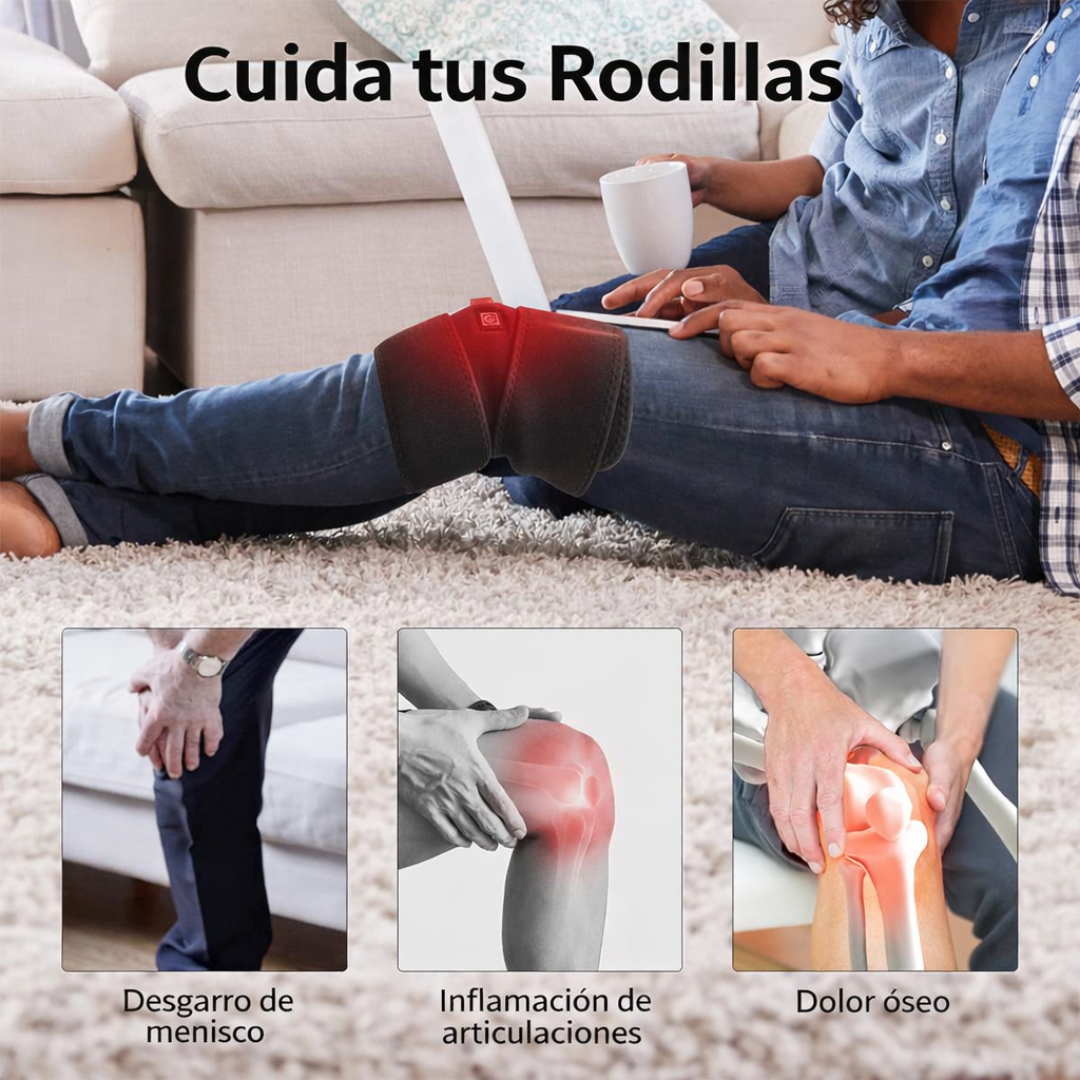 Rodillera Térmica Ajustable con Terapia de Calor y Frío | Alivia el Dolor y Ayuda a Recuperar tu Movilidad